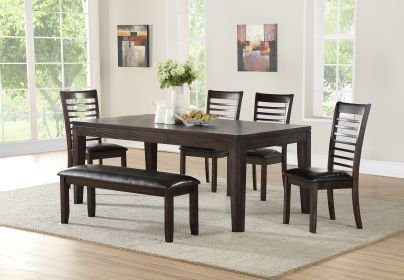 Ally - 6 Piece Dining Set - Dark Brown