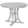 TOPMAX 5-Piece Rustic Round Pedestal Extendable Dining Table Set with 15.7" Removable Leaf and Simple Dining Chirs for Small Places, Gray