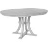 TOPMAX 5-Piece Rustic Round Pedestal Extendable Dining Table Set with 15.7" Removable Leaf and Simple Dining Chirs for Small Places, Gray