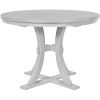 TOPMAX 5-Piece Rustic Round Pedestal Extendable Dining Table Set with 15.7" Removable Leaf and Simple Dining Chirs for Small Places, Gray