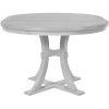 TOPMAX 5-Piece Rustic Round Pedestal Extendable Dining Table Set with 15.7" Removable Leaf and Simple Dining Chirs for Small Places, Gray