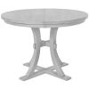 TOPMAX 5-Piece Rustic Round Pedestal Extendable Dining Table Set with 15.7" Removable Leaf and Simple Dining Chirs for Small Places, Gray