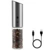 Electric Pepper Grinder 3W Handheld Automatic Pepper Mill USB Charging Pepper and Salt Grinder Electric Spice Grinder with