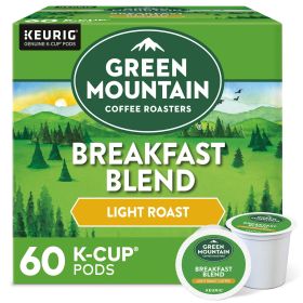 Green Mountain Coffee Breakfast Blend Single Serve K-Cup Pods, Light Roast Coffee, 60 Count (Brand: Green Mountain Coffee)