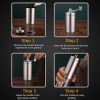 Manual Coffee Grinder Stainless Steel Hand Adjustable Steel Core Burr For Kitchen Portable Coffee Mills Coffee Espresso Press